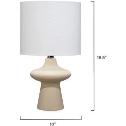 Oliver 16.5 Inch 60.00 Watt Beige Table Lamp Portable Light 8 Oliver 16.5 Inch 60.00 Watt Beige Table Lamp Portable Light -Furnitur Jamie Young ls9oliverbe 2