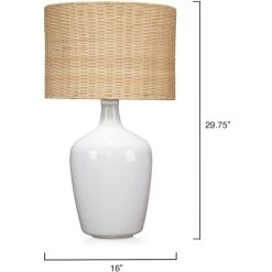 Plum Jar 30 Inch 150 Watt White Table Lamp Portable Light -Furnitur Jamie Young ls9plumjarwh 2