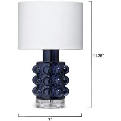 Seltzer 11.25 Inch 25.00 Watt Blue Table Lamp Portable Light -Furnitur Jamie Young ls9seltzerbl 2