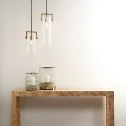 Cambrai Brass & Glass Pendant -Furnitur Jamie Young md 115