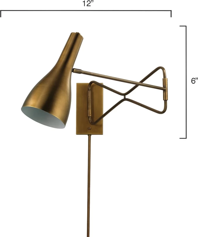 Lenz Swing Arm Wall Sconce 2 Lenz Swing Arm Wall Sconce - Image 2