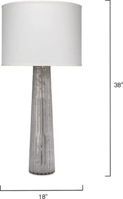 Striped Silver Pillar Table Lamp 5 Striped Silver Pillar Table Lamp -Furnitur Jamie Young md 147