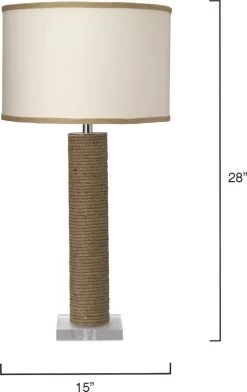 Cylinder Rope Table Lamp -Furnitur Jamie Young md 192