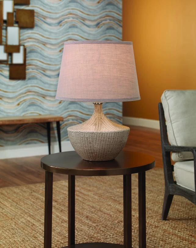Basketweave Table Lamp 2 Basketweave Table Lamp - Image 2