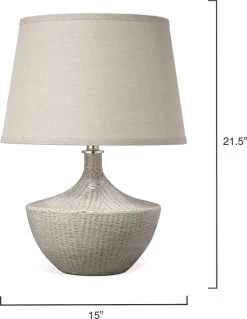 Basketweave Table Lamp 8 Basketweave Table Lamp -Furnitur Jamie Young md 352