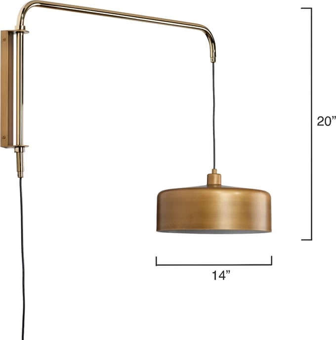 Jeno Swing Arm Wall Sconce 2 Jeno Swing Arm Wall Sconce - Image 2