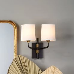 Lawton Double Arm Wall Sconce -Furnitur Jamie Young md 522