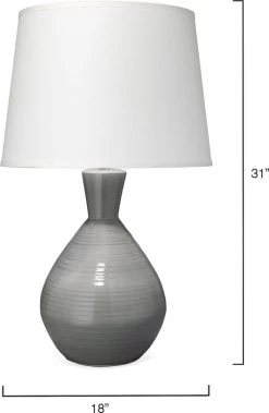 Ash Table Lamp -Furnitur Jamie Young md 696
