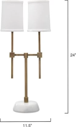Minerva Twin Shade Console Lamp -Furnitur Jamie Young md 87